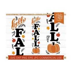 hello fall porch sign svg cut file for cricut, fall svg, thanksgiving svg porch sign design, autumn svg, pumpkin sign sv