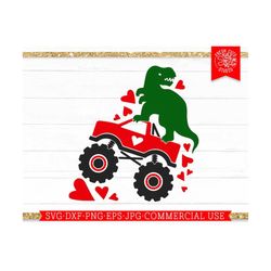 valentine dinosaur svg t rex valentine's day design, kids valentine, dinosaur monster truck svg for boys, boy valentine