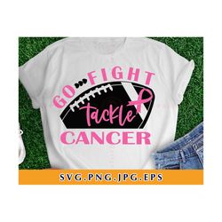 go fight tackle cancer svg, breast cancer svg, football svg, cheer for the cure svg, ribbon,cheerleader,shirt, files for