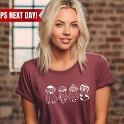 ghost shirt, halloween shirt, magic mushroom shirt, spooky season shirt, ghost shirt, halloween shirt, funny fall shirt