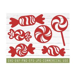 holiday candy svg silhouette designs, instant download, peppermint candy cane christmas candy dxf vector files for cutti