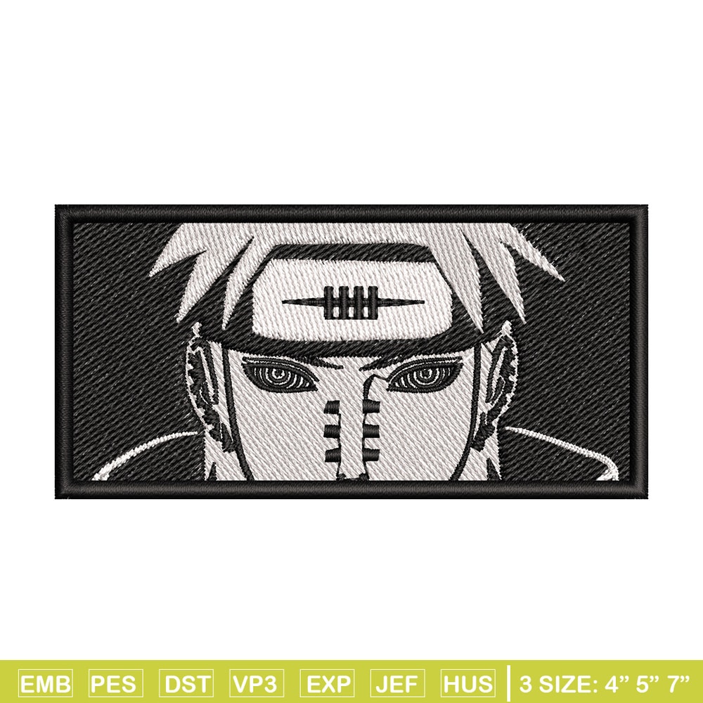 Black white pain embroidery design, Naruto embroidery, Anime design, Embroidery shirt, Embroidery file,Digital download.jpg