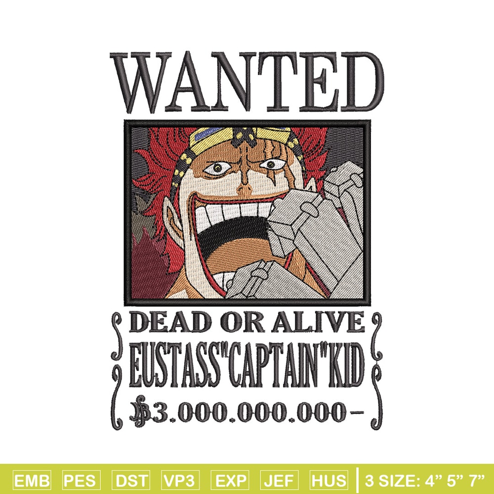 Bounty kid embroidery design, One piece embroidery, Anime design, Embroidery shirt, Embroidery file,Digital download.jpg