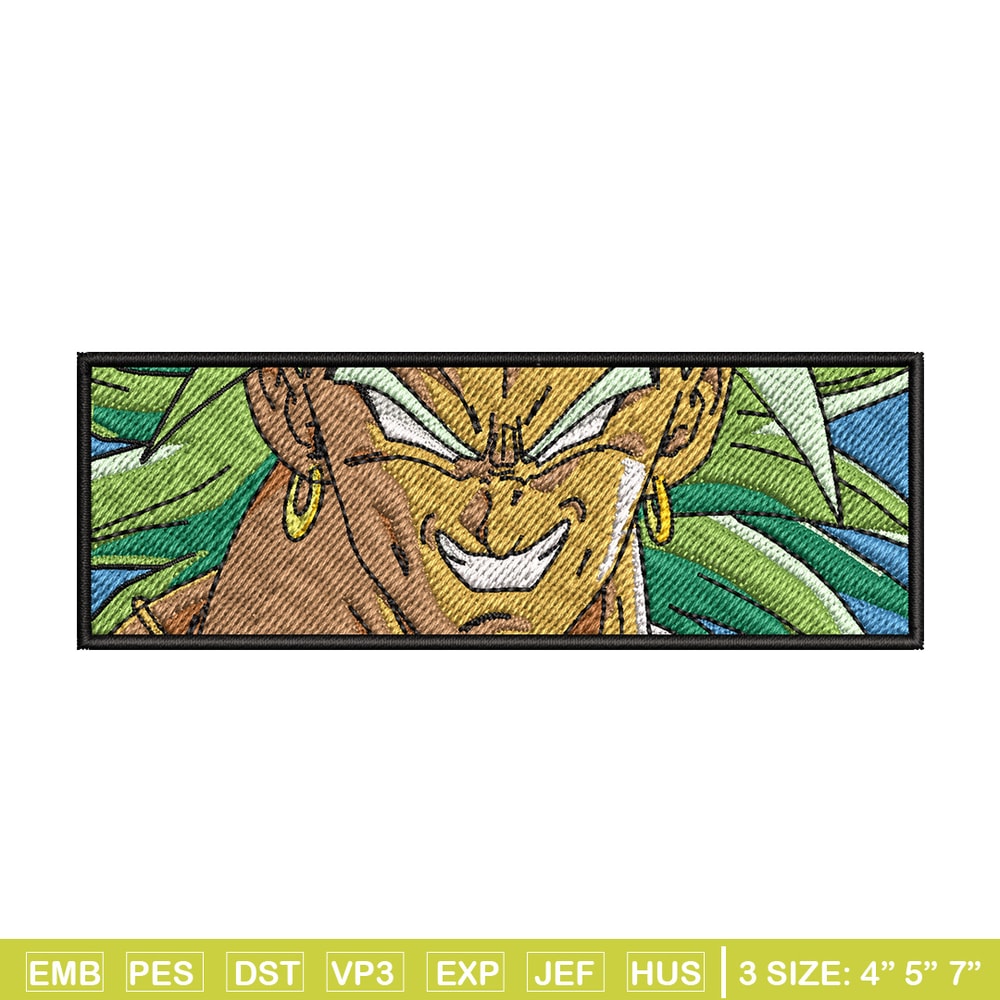 Broly box embroidery design, Dragonball embroidery, Anime design, Embroidery shirt, Embroidery file, Digital download.jpg