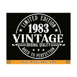 40th birthday svg, 40 birthday svg, 40th birthday gift svg, 40 birthday shirt svg, vintage 1983 svg, 40 years old,files
