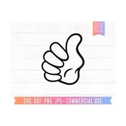 thumbs up svg cut file for cricut, silhouette, good luck, hand gesture, hand with thumb up, good job svg, png dxf, line
