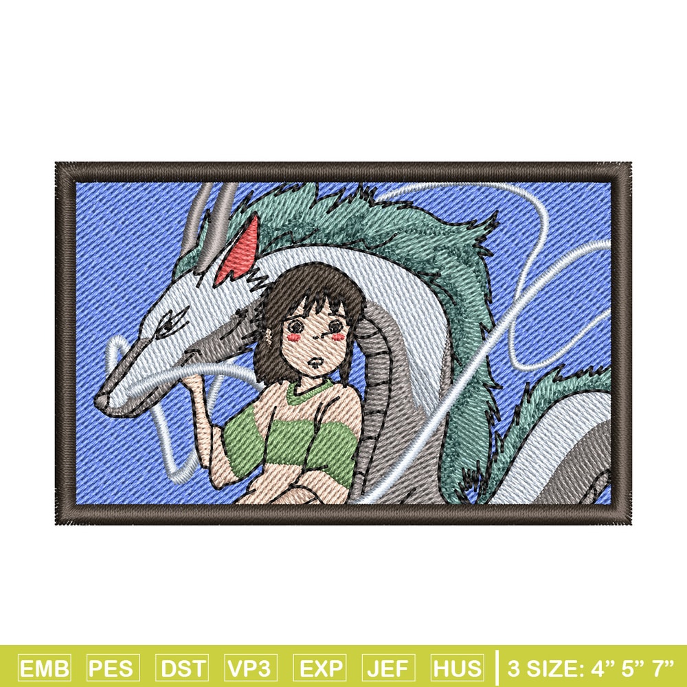 Chihiro embroidery design, Ghibli embroidery, Anime design, Embroidery shirt, Embroidery file,Digital download.jpg