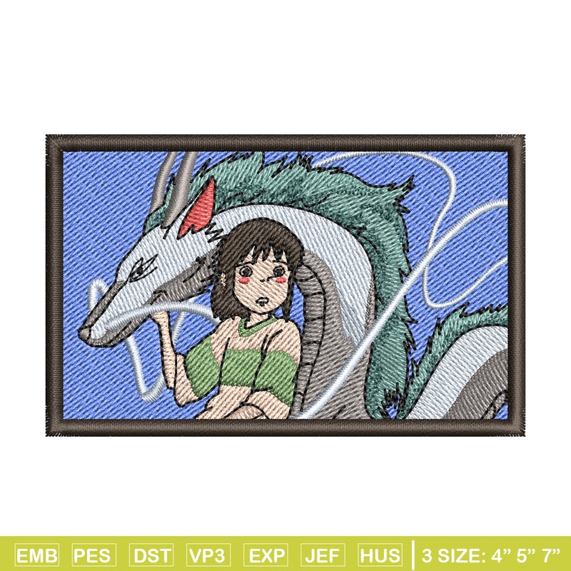 Chihiro embroidery design, Ghibli embroidery, Anime design, Embroidery shirt, Embroidery file,Digital download.jpg