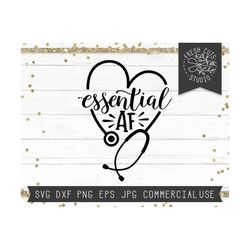 nurse svg file, stethoscope svg, stethoscope heart svg cut file for cricut, instant download, essential svg, essential a