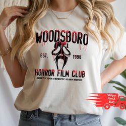 woodsboro horror club shirt, scream , scream-ghost, thriller , horror , scary , halloween shirt, halloween shirt, ghost,