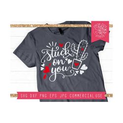 valentine svg saying, stuck on you svg quote, love svg, cute valentine shirt svg design for girls, cactus valentine cut