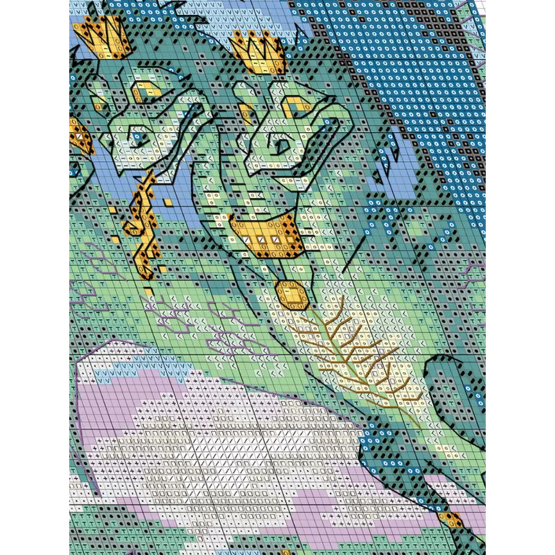 Cross Stitch Kit - Serpent Gorynych - Embroidery Kit - Needlework Kit - DIY Kit (3).png