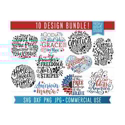 4th of july svg bundle, july 4th svg, independence day svg, sunflower, home of the free, god bless america svg, hand let