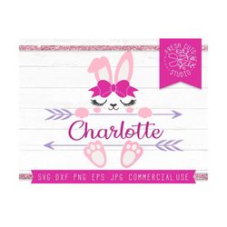 easter svg monogram frame, bunny svg, rabbit monogram, easter split frame svg for girl, easter bunny svg, rabbit monogra