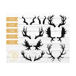 antler svg cut files, rustic antlers, moose antler svg, hunting souther life designs, antler bundle svg dxf cutting file