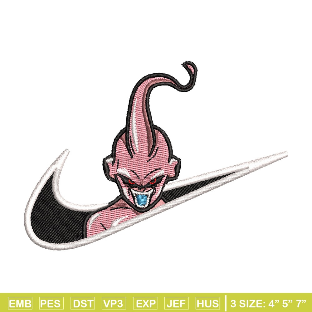 Majin buu embroidery design, Dragonball embroidery, Nike design, Embroidery shirt, Embroidery file, Digital download.jpg