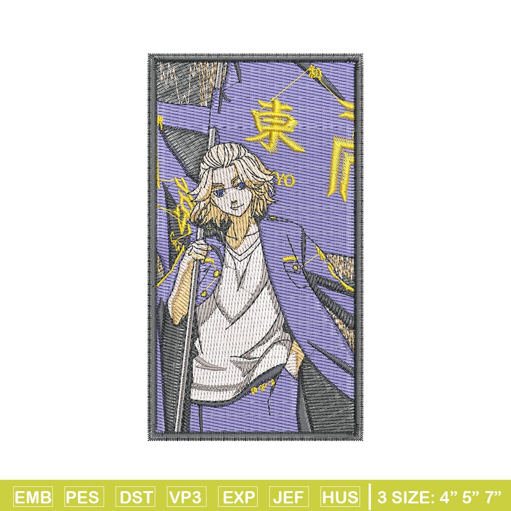 Mikey poster embroidery design, Mikey embroidery, Anime design, Embroidery file, Embroidery shirt, Digital download.jpg