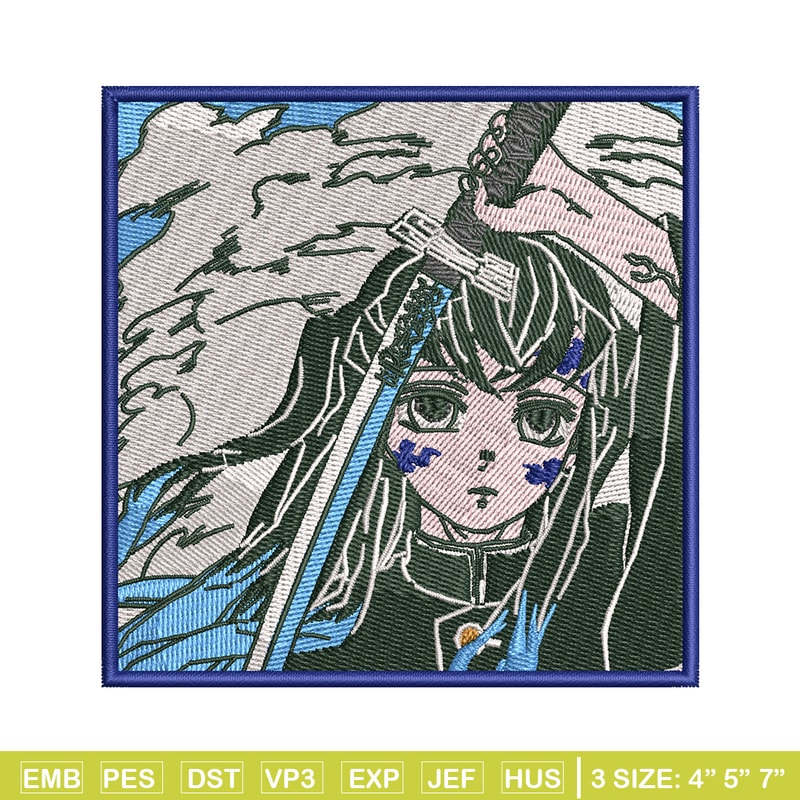 Muichiro embroidery design, Muichiro embroidery, Embroidery shirt, Embroidery file, Anime design, Digital download.jpg