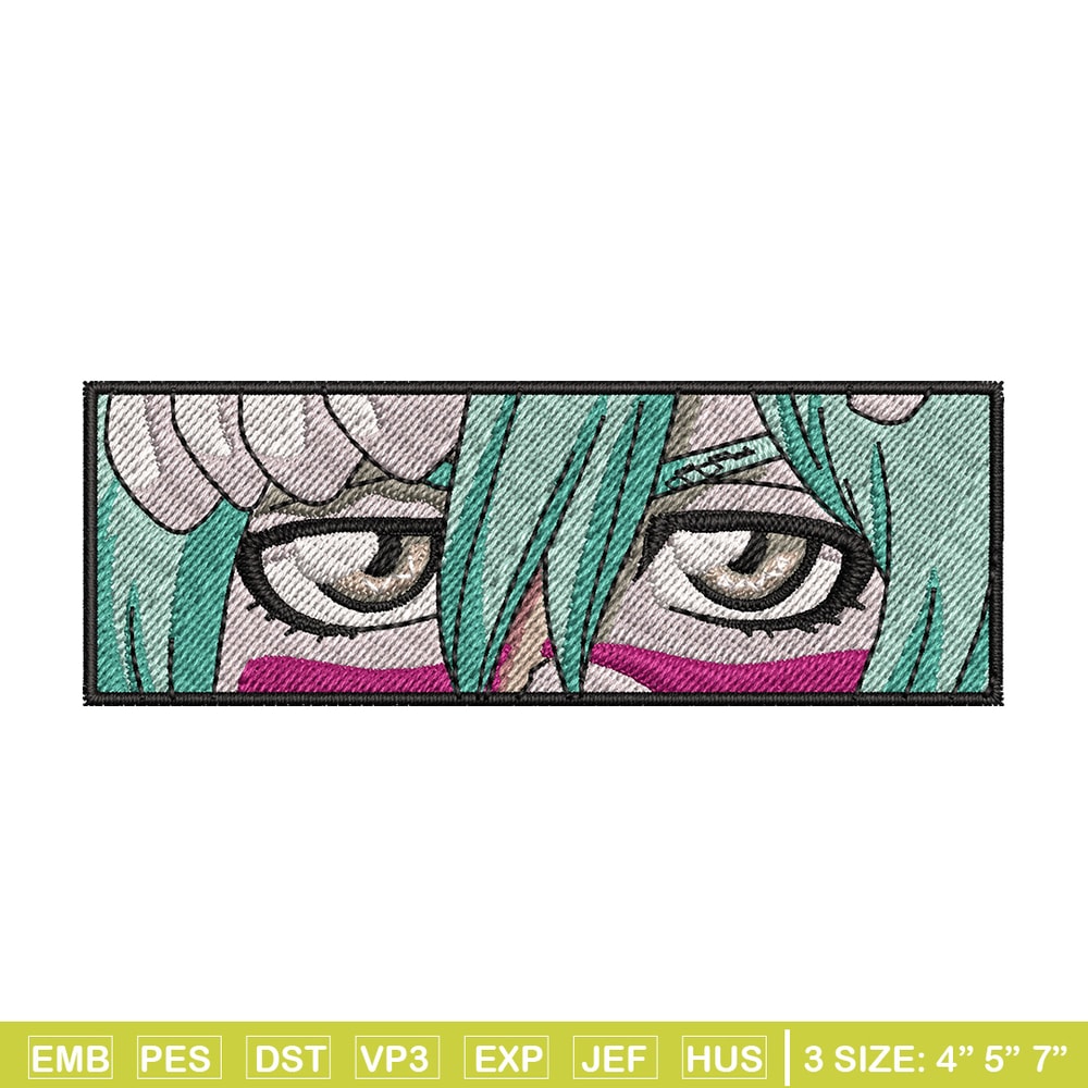 Nel tu eyes embroidery design, Bleach embroidery, Anime design, Embroidery shirt, Embroidery file, Digital download.jpg