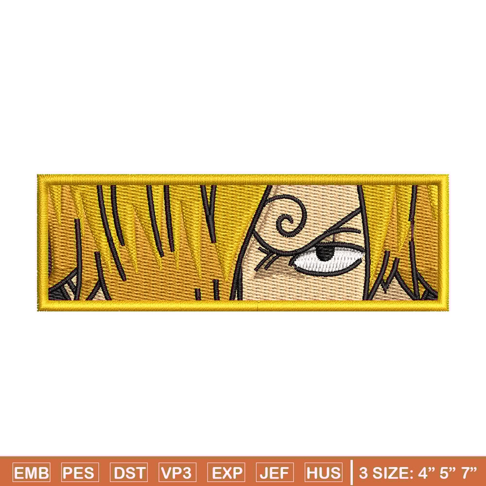 Sanji eyes embroidery design, One piece embroidery, Anime design, Embroidery file, Embroidery shirt, Digital download.jpg