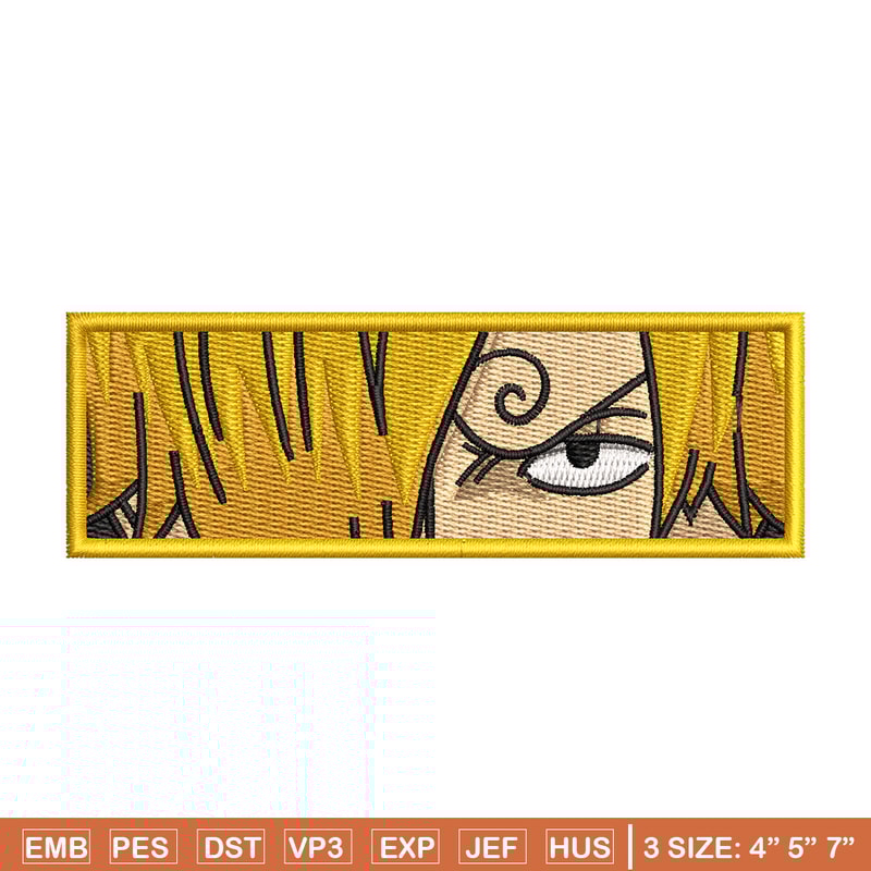 Sanji eyes embroidery design, One piece embroidery, Anime design, Embroidery file, Embroidery shirt, Digital download.jpg