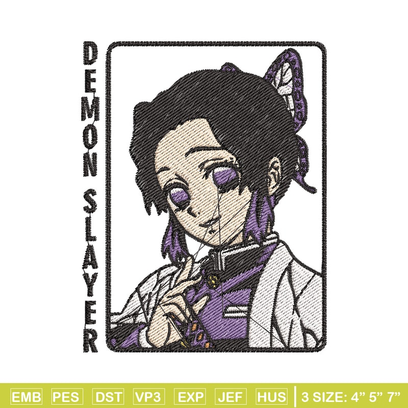 Shinobu frame embroidery design, Shinobu embroidery, Anime design, Embroidery shirt, Embroidery file, Digital download.jpg