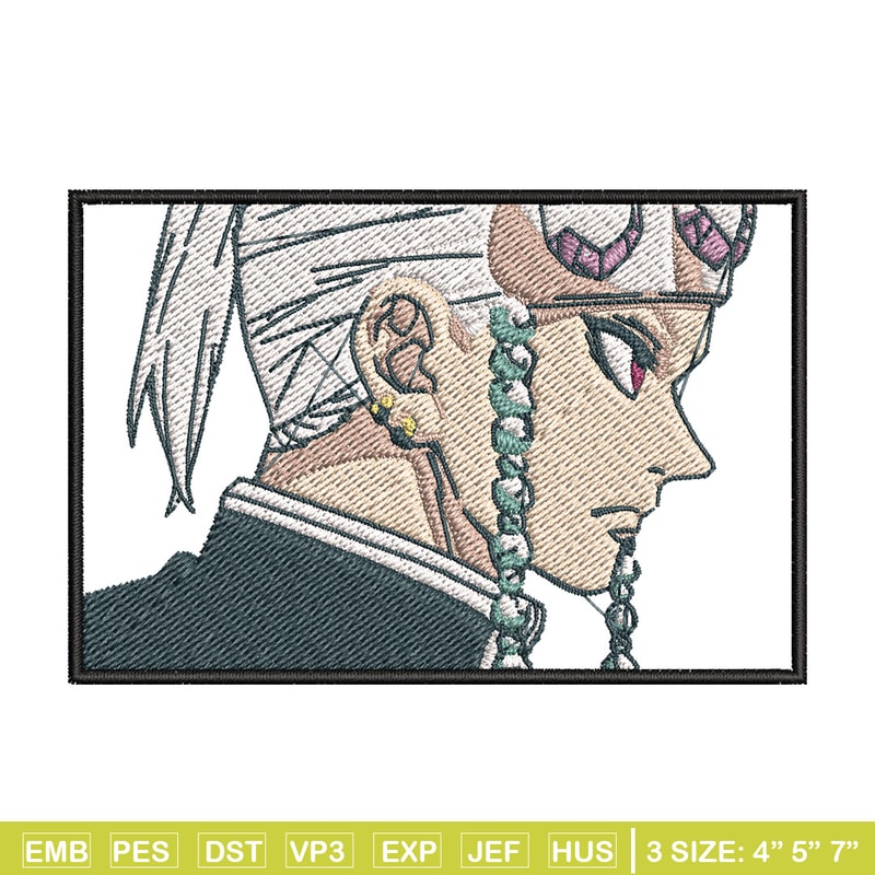 Tengen face embroidery design, Tengen embroidery, Anime design, Embroidery shirt, Embroidery file, Digital download.jpg