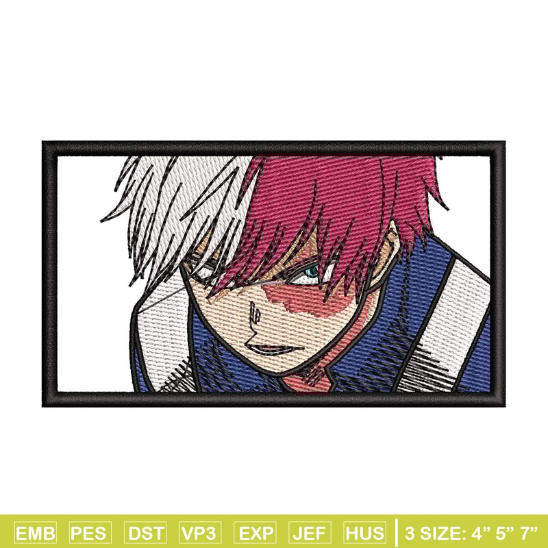 Todoroki box embroidery design, Mha embroidery, Embroidery shirt, Embroidery file, Anime design, Digital download.jpg