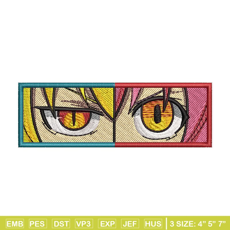 Tohru eyes embroidery design, Dragon maid embroidery, Anime design, Embroidery shirt, Embroidery file,Digital download.jpg