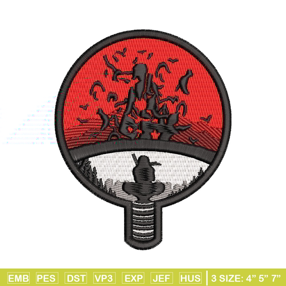 Uchiha logo embroidery design, Naruto embroidery, Anime design, Embroidery shirt, Embroidery file, Digital download.jpg