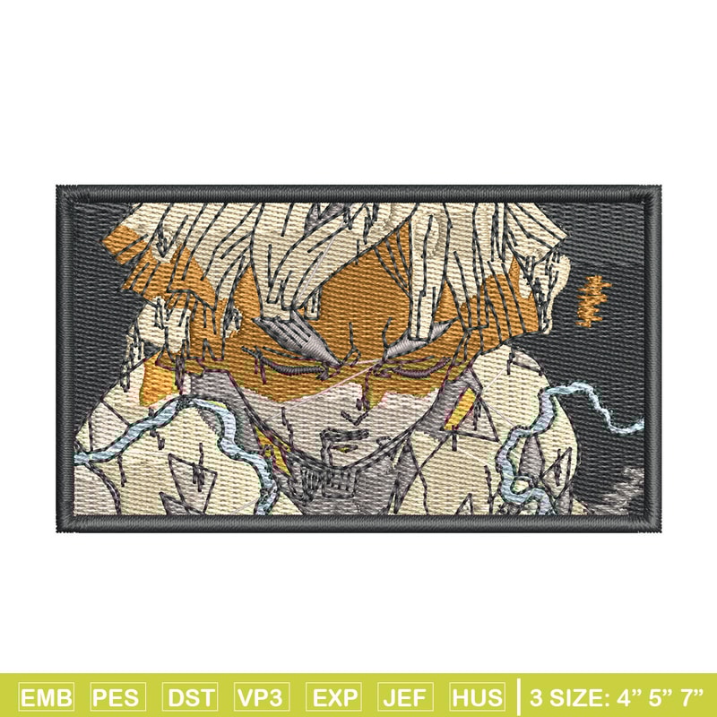 Zenitsu embroidery design, Demon slayer embroidery, Anime design, Embroidery shirt, Embroidery file, Digital download.jpg