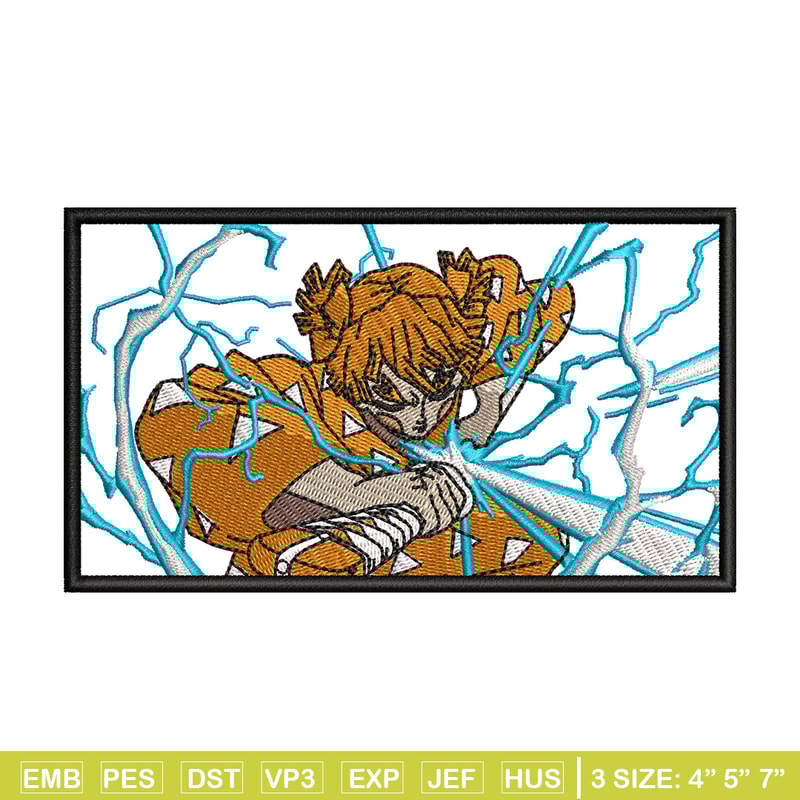 Zenitsu girl embroidery design, Zenitsu embroidery, Anime design, Embroidery shirt, Embroidery file, Digital download.jpg