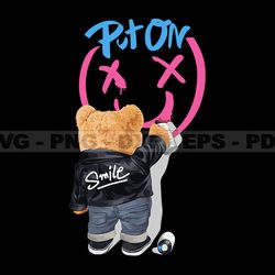 cool teddy bear stretwear, teddy bear tshirt design, streetwear teddy bear png, urban, dtg, dtf 51