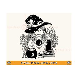 witch svg, halloween witch svg, witch clipart, witch cut files, witch silhouette, witch cricut cutting file,witch shirt,