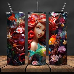 princess disney tumbler wrap, 3d cartoon tumbler wrap, 20oz skinny tumbler designs 36