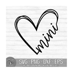 Mini Heart - Instant Digital Download - svg, png, dxf, and eps files included! Gift Idea, Hand Drawn Heart