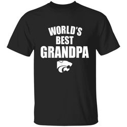 kansas state wildcats worlds best grandpa  bold tshirt