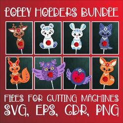 Animals in Ethnic Style | Lollipop Holder Bundle | Paper Craft Templates SVG | Sucker holder