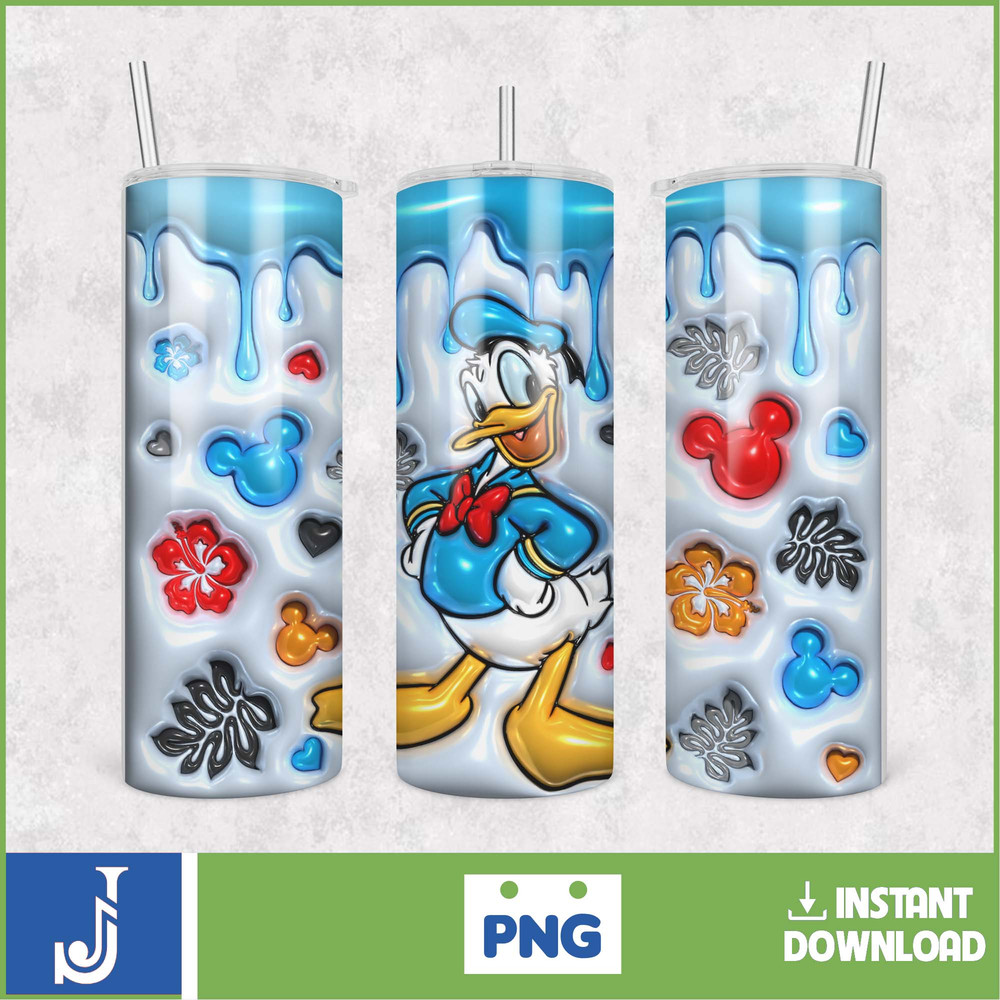 3D Inflated Cartoon Tumbler Design Png, 3D Tumbler Wraps 20oz Skinny Sublimation, 3D Puffy Mouse Design Sublimation Png (2).jpg