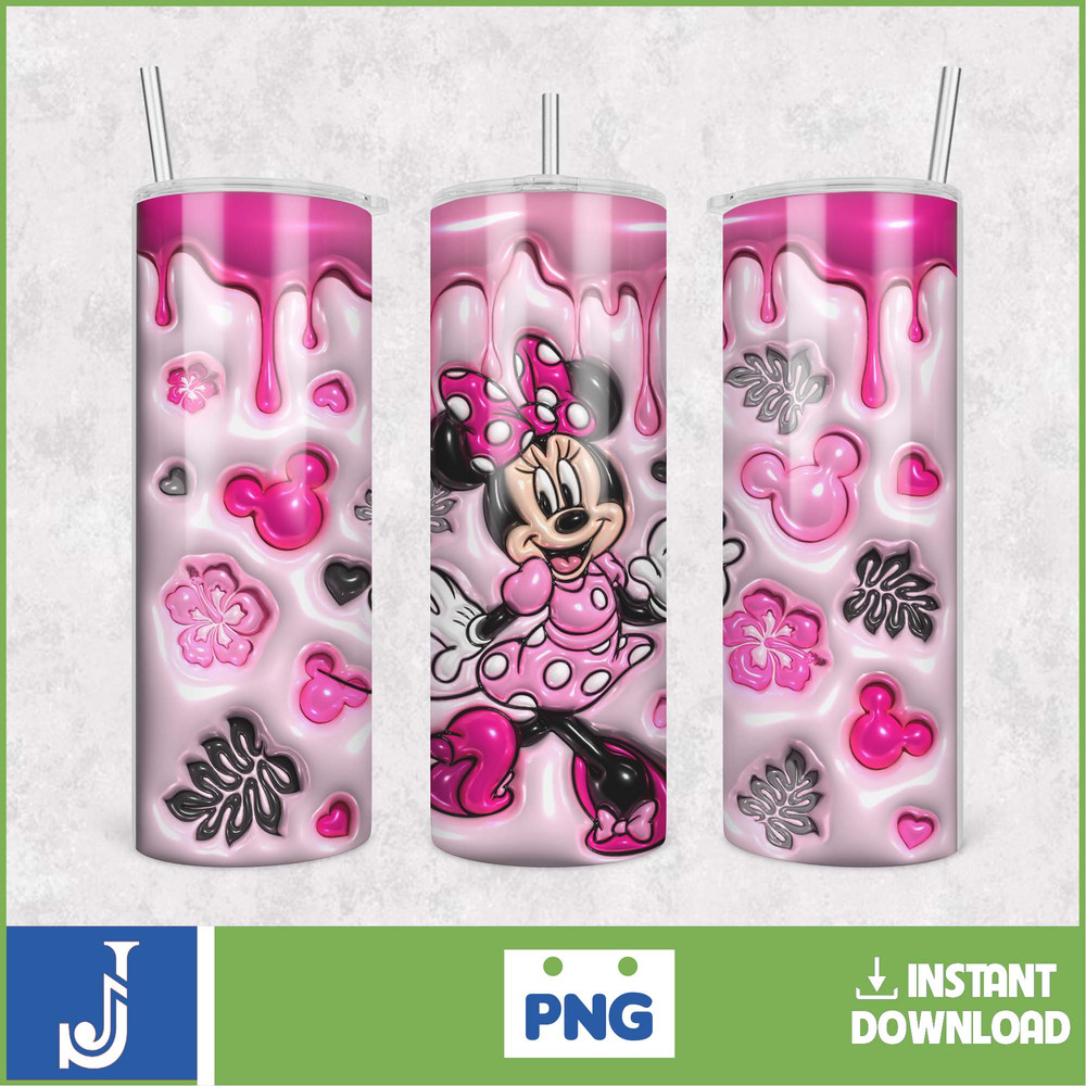 3D Inflated Cartoon Tumbler Design Png, 3D Tumbler Wraps 20oz Skinny Sublimation, 3D Puffy Mouse Design Sublimation Png (7).jpg