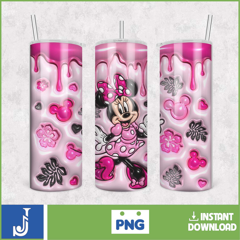 3D Inflated Cartoon Tumbler Design Png, 3D Tumbler Wraps 20oz Skinny Sublimation, 3D Puffy Mouse Design Sublimation Png (7).jpg