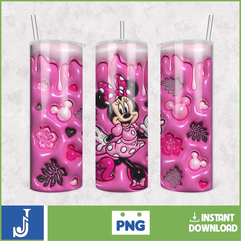 3D Inflated Cartoon Tumbler Design Png, 3D Tumbler Wraps 20oz Skinny Sublimation, 3D Puffy Mouse Design Sublimation Png (8).jpg