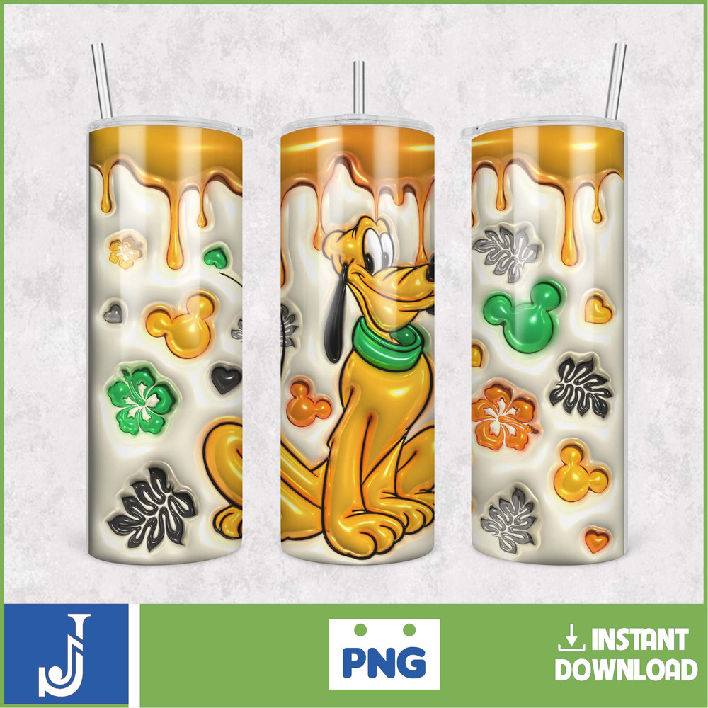 3D Inflated Cartoon Tumbler Design Png, 3D Tumbler Wraps 20oz Skinny Sublimation, 3D Puffy Mouse Design Sublimation Png (9).jpg