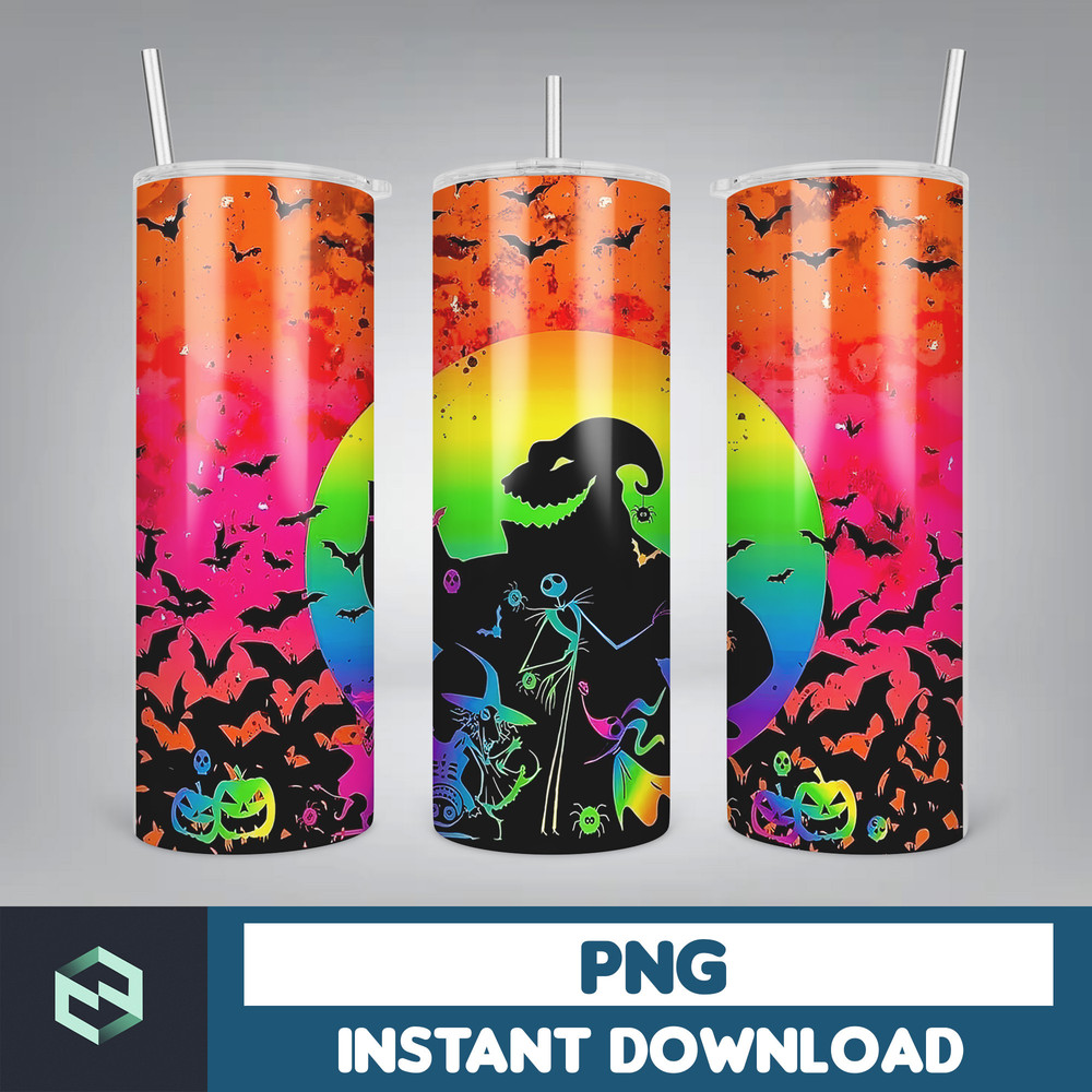 The Nightmare Before Christmas Tumbler Wrap, Instant Download 20Oz Tumbler PNG Wraps Design, Digital 20Oz Skinny Tumbler (3).jpg