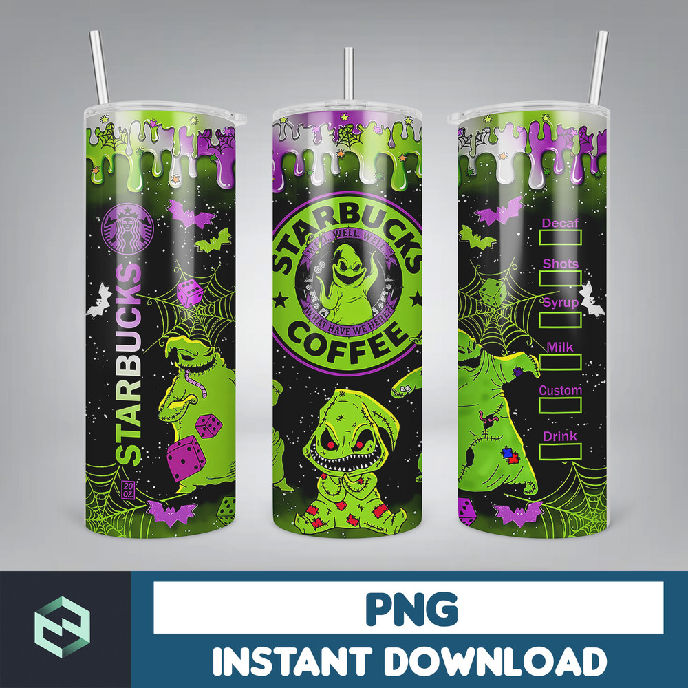 The Nightmare Before Christmas Tumbler Wrap, Instant Download 20Oz Tumbler PNG Wraps Design, Digital 20Oz Skinny Tumbler (5).jpg