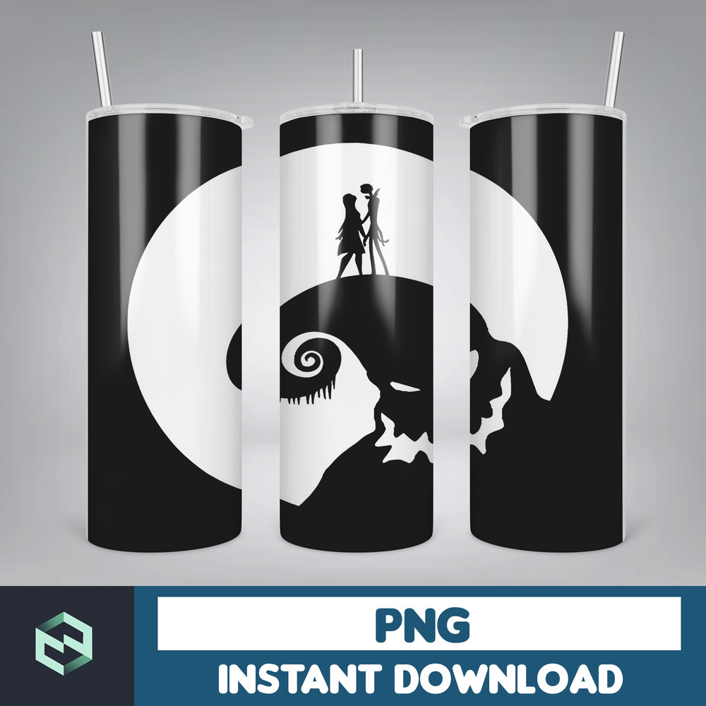 The Nightmare Before Christmas Tumbler Wrap, Instant Download 20Oz Tumbler PNG Wraps Design, Digital 20Oz Skinny Tumbler (12).jpg
