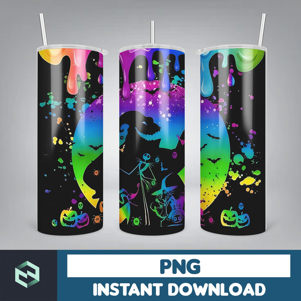 The Nightmare Before Christmas Tumbler Wrap, Instant Download 20Oz Tumbler PNG Wraps Design, Digital 20Oz Skinny Tumbler (17).jpg