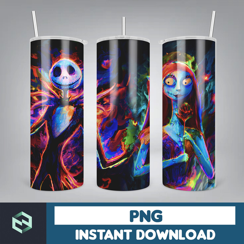 The Nightmare Before Christmas Tumbler Wrap, Instant Download 20Oz Tumbler PNG Wraps Design, Digital 20Oz Skinny Tumbler (18).jpg