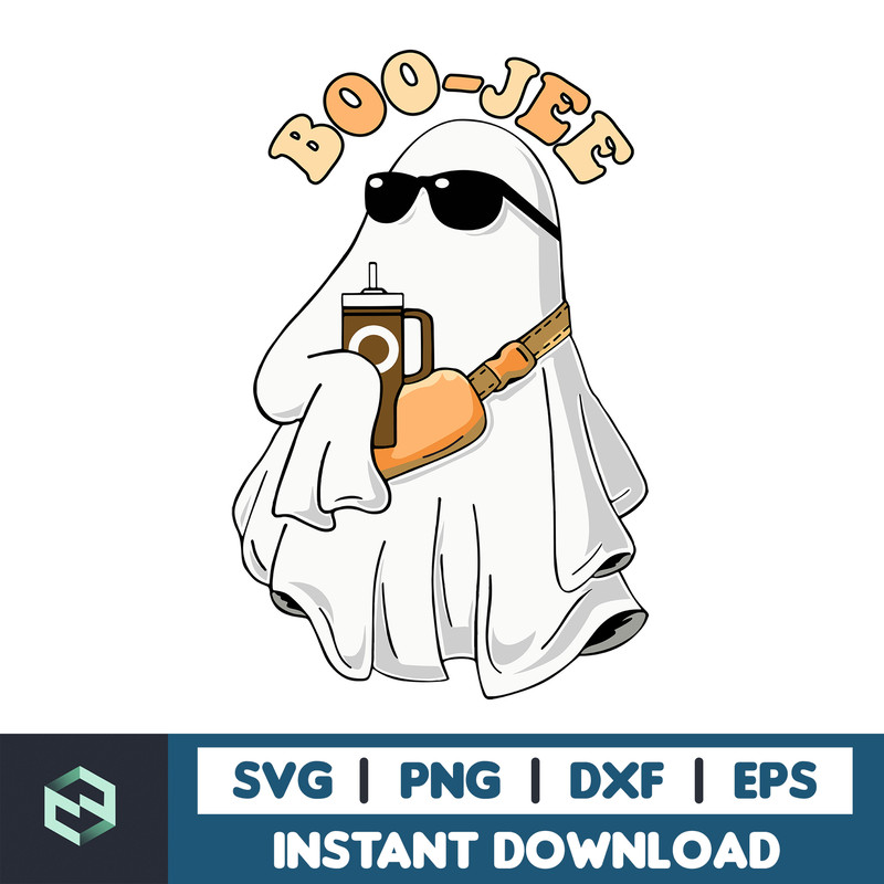 Boo-Jee Stanley Tumbler Inspired Ghost PNG, Fall Sublimation Design For T- Shirt, Printing Sticker Spooky Halloween PNG, Digital Download (2).jpg