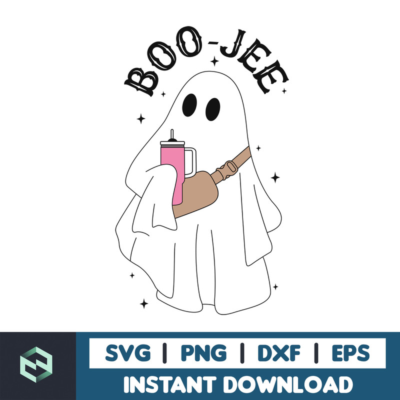 Boo-Jee Stanley Tumbler Inspired Ghost PNG, Fall Sublimation Design For T- Shirt, Printing Sticker Spooky Halloween PNG, Digital Download (10).jpg